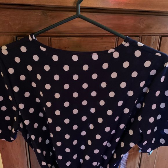 Dress. Polka dots, Marine and white, Size 8. - Picture 7 of 7